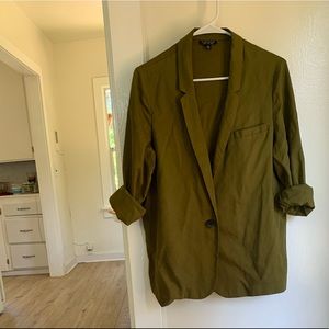 Top shop Blazer in Military Green
